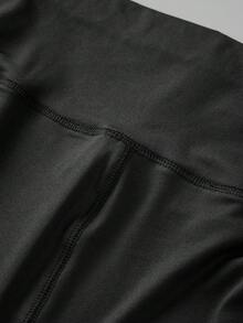 SHEIN Girlism 2pcs/Set Tween Girl Stretchy Casual Minimalist Versatile Comfortable Phone Pocket Leggings, Multi-Pack, School, Campus, College