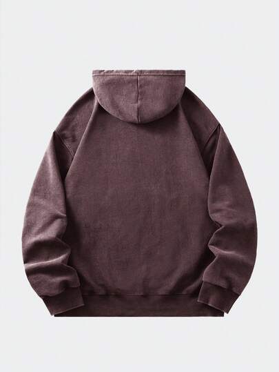 Street Life Men's Vintage Washed Loose Fit Hoodie (Reinforced Neckline, Hem, And Shoulder Seams To Prevent Deformation)