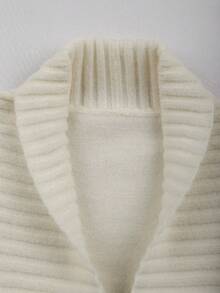 Franclia Plus Size Women Fashion Versatile Elegant Tie-Up Long Sleeve Button Knit Cardigan - Apricot - View 3