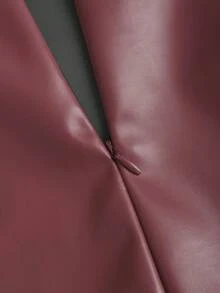 Sweetra Women's Sexy Bodycon Mini Skirt, Vintage American Style PU Leather, Solid Black Color, All Season