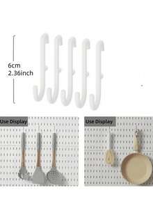 带挂钩和收纳盒的壁挂式收纳整理板，预钻孔的可安装式挂板，适用于厨房、卧室、浴室、书房，也是节省空间的桌面展示和收纳方案，适用于家庭办公室、车库、工作室和手工室。 - 彩色 - 查看 13