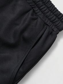 ROMWE MEN Street Life Men's Minimalist Print Cross Crew Neck Long Sleeve Sweatshirt And Pants Set - Multicolor - View 6