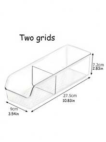 1-Piece Tea Bag Storage Box, Tea Bag Storage Box, Transparent Storage Rack, Tea Bag Storage Box, Sugar Bag, Coffee Bag, Spice Bag, Multi-Functional Plastic Storage Box, 2-Compartment Desktop Storage Box, Cabinet, Countertop, Food Storage Room Storage Box - Clear - View 3