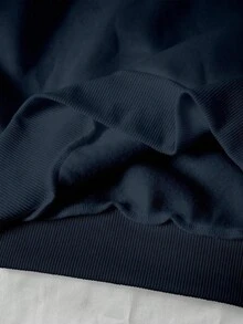 SHEIN 女士连帽拉链卫衣，半人马印花图案，休闲外套，适合教师、返校、毕业、日常穿着、冬季外套，时尚百搭，女士连帽长袖卫衣 - 藏蓝色 - 查看 7