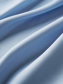 INAWLY Áo sơ mi dài tay cài nút màu trơn thường ngày dành cho nữ - Màu xanh nhạt - Xem 7