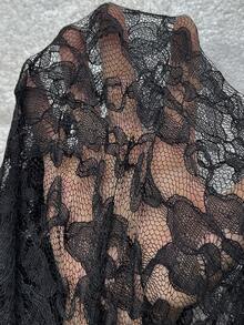 SHEIN LUNE 女士休闲条纹圆领长袖女式冬装 - 黑色 - 查看 7