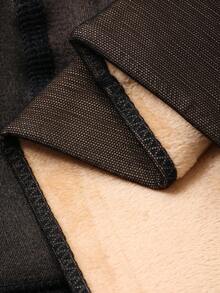 Dazy Kids Teen Girls Casual Everyday Commute Versatile Thermal Lined Black Leggings