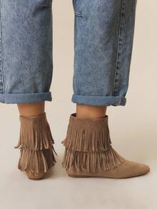 Styleloop Bottes hautes pour femmes, style Y2K, punk rock, motard, cool girl, convient pour Halloween, Noël, occasions festives - Nude - Voir 4