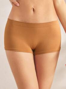 Ocili 5pcs/Pack Seamless Mid-Waist Briefs, Leisure Minimalist Comfortable Underwear