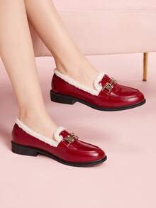 CUCCOO DOLLMOD Mocasines estilo Lolita para mujer, forrados con material térmico sintético, aptos para otoño/invierno, adecuados para Halloween, Navidad