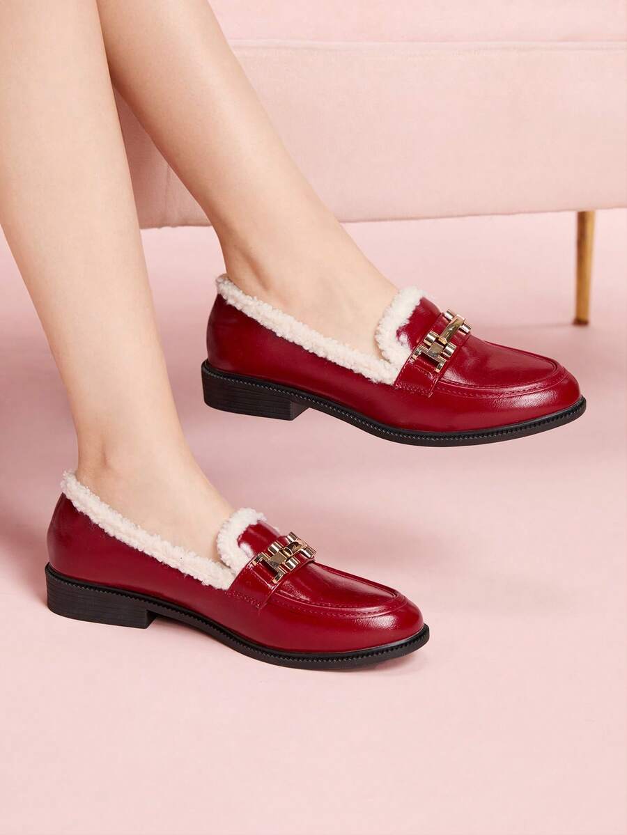 CUCCOO DOLLMOD Mocasines estilo Lolita para mujer, forrados con material térmico sintético, aptos para otoño/invierno, adecuados para Halloween, Navidad