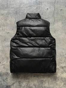 AXEPEAK 新款时尚秋冬男士无袖背心、百搭夹克 - 黑色 - 查看 2