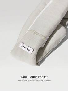 GLOWMODE 休息和发光靠垫舒适柔软亲肤钩环扣耳塞口袋眼罩旅行飞机驾驶日常休闲装 - 米色 - 查看 4