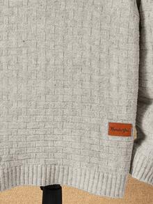 Tween Boys' Casual Half-Zip Pullover Knit Long Sleeve Sweater Fall Winter