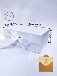 Collapsible Thick Hard Cardboard Gift Boxes For Presents Packaging, Rectangle Box  Closure With Ribbon For Groomsman Proposal Box, Wedding, Christmas, Halloween, Birthday Gift Packaging,School Supplies,Back To School - Multicolor - View 10