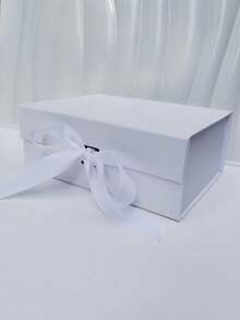 Collapsible Thick Hard Cardboard Gift Boxes For Presents Packaging, Rectangle Box  Closure With Ribbon For Groomsman Proposal Box, Wedding, Christmas, Halloween, Birthday Gift Packaging,School Supplies,Back To School - Multicolor - View 4