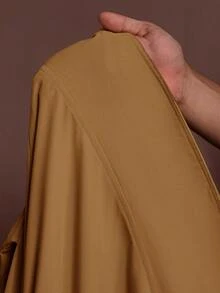 Slaydiva Robe asymétrique à épaules dénudées et double boutonnage pour femmes grandes tailles, couleur unie, robe kaki d'automne pour femmes, robe marron café, robe marron élégante pour femmes - Marron - Voir 18