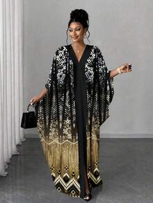 Maweii 女士花卉图案连衣裙，适合毕业季、返校派对、约会和日常穿着等各种场合。款式多样，包括时尚、优雅、休闲、性感和街头风。适合秋季、冬季、春季、夏季、春秋、秋冬等季节。短袖连衣裙、休闲连衣裙、派对连衣裙 - 彩色 - 查看 3