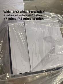 白色亚克力自助食品展示架，镂空底部亚克力多功能支架，适用于早午餐、自助餐、婚礼、派对、生日派对、浪漫婚礼、迎婴派对、新娘送礼会、甜品台、艺术展（请慎重选择合适的套装，产品有详细尺寸标注，套装尺寸有大号和小号可选） - 白色 - 查看 11