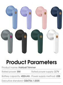 1个电动除毛器，可充电便携式织物剃毛器，快速有效地去除衣物、家具和地毯上的绒毛、线头和毛球 - 彩色 - 查看 4