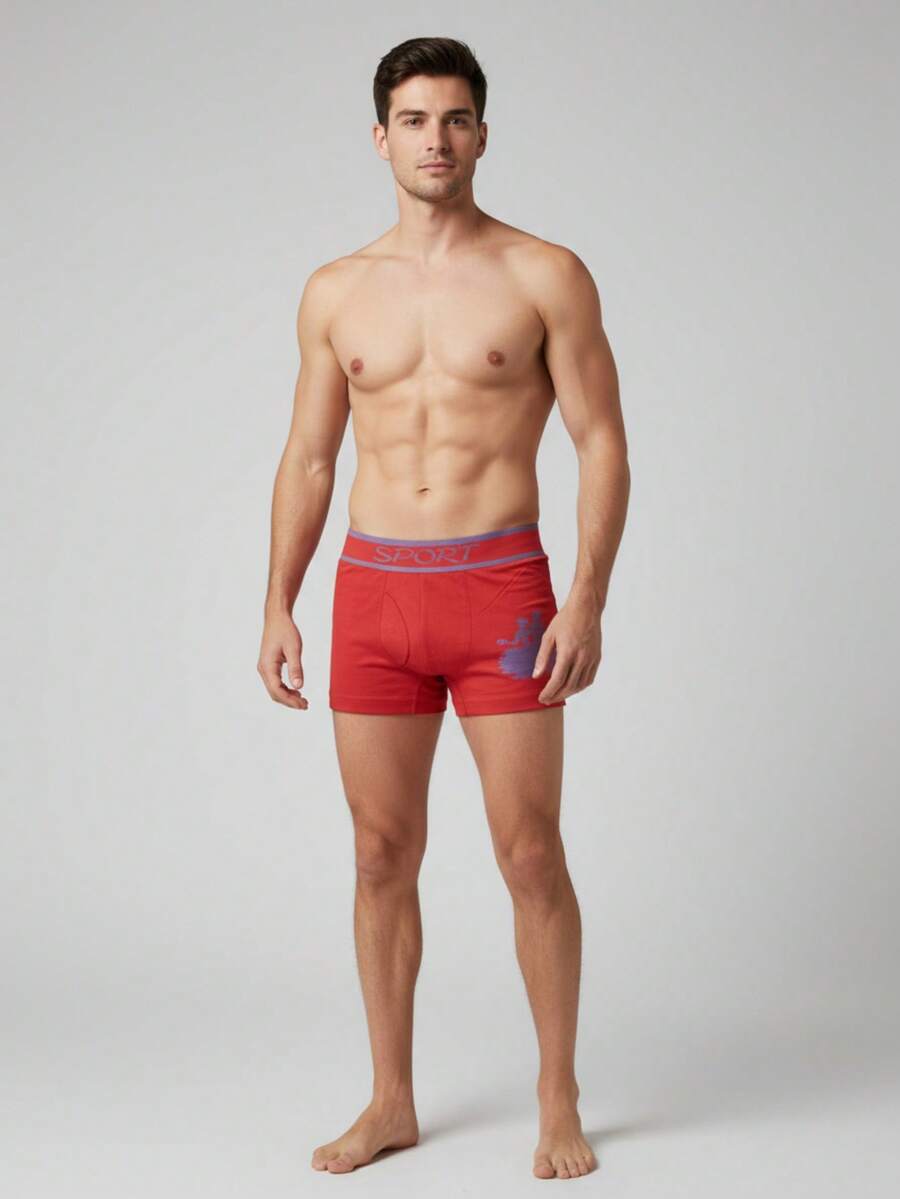 Men Trunks - Red - View 1