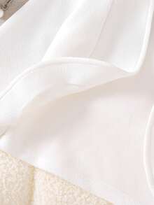 Young Girl Solid Color Long Sleeve Fashionable Casual Jacket - White - View 6