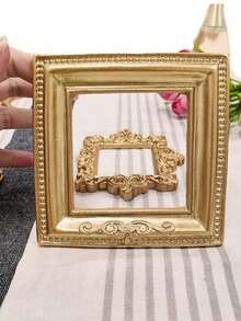 1 khung ảnh mini kiểu Châu Âu cổ điển màu vàng INS, phụ kiện trang trí móng tay, vòng cổ, trang sức, phông nền chụp ảnh, không có keo dán mặt sau. - Nhiều màu - Xem 10