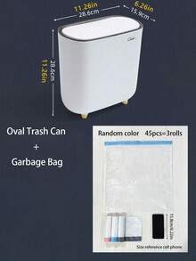 1pc Slim Garbage Can With Lid, Ideal For Bathroom & Narrow Spaces,Light Luxury Slit Trash Can,Kitchen,Bathroom,Home,Household Supplies