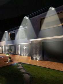 1个/2个/4个装超亮43颗LED太阳能壁灯，IP65防水，带运动传感器，3种照明模式，适用于户外花园、街道、庭院照明，也适用于街道、露台、庭院、车库等场所。