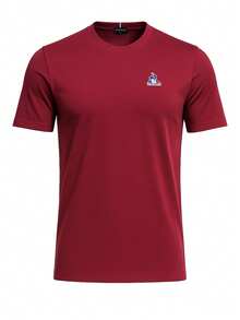Le Coq Sportif Essentiels Men's T-Shirt Red - Burgundy - View 1