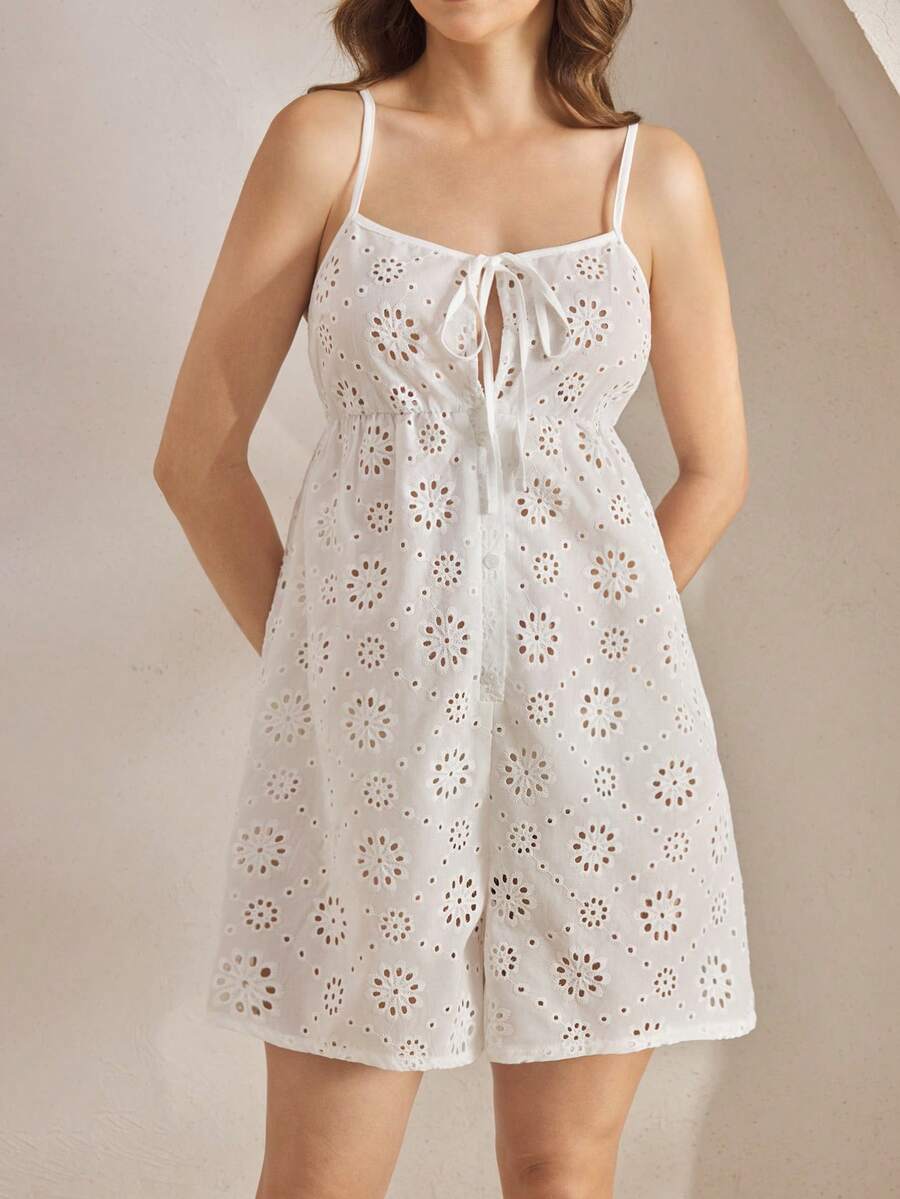 Ocili Women's Jacquard Weave Bohemian Summer Holiday Jumpsuit, Pure Cotton