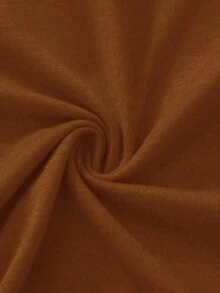 EMERY ROSE 女士休闲万圣节南瓜印花T恤，秋冬 - 咖啡棕 - 查看 3