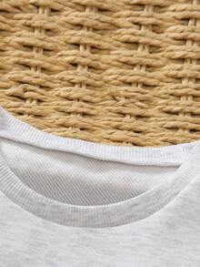 Boys' Minimalist Print Crew Neck Long Sleeve Sweatshirt - Light Grey - View 4