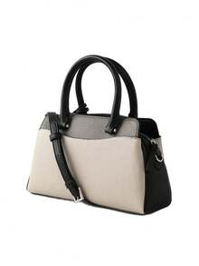 DKNY AVELLE SATCHEL Women's Bag Beige - trắng nâu - Xem 2