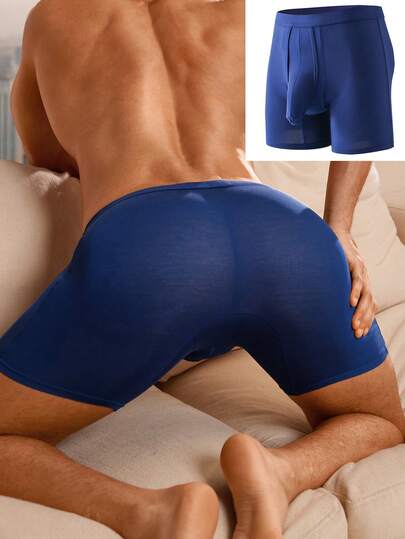 WENEZON Herren Verlängerte Sportslips, einfarbige separate Shorts, weicher und angenehmer Stoff, geeignet für den täglichen Gebrauch