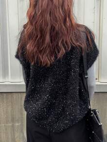 FRIFUL Damen Metallic-Garn Rollkragen Pullunder, Unterziehcamisole - Verschiedenfarbig - Übersicht 6