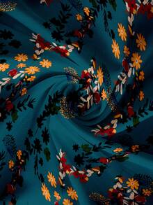 EMERY ROSE Áo sơ mi họa tiết hoa xanh cổ điển thanh lịch cỡ lớn, phù hợp cho mùa thu/đông - Nhiều màu - Xem 7