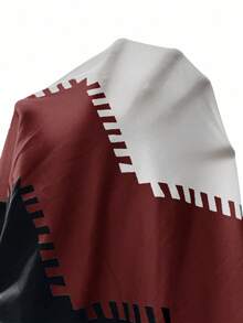 Chiquease 撞色印花休闲长袖连衣裙 酒红色女装 - 酒紅色 - 查看 3