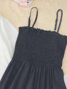 Franclia 女式休闲白衬衫和黑色连体裤两件套 - 深灰色 - 查看 5