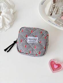 樱桃图案多功能收纳包 - 口红、卫生巾、耳机旅行收纳包 - 彩色 - 查看 15