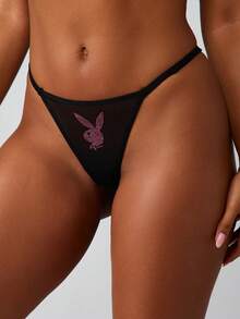 Missguided x Playboy Quần lọt khe nữ - màu đen - Xem 3