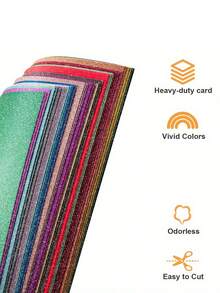 100pcs/40pcs/20pcs 5.91*5.91in Sparkling Glitter Paper, Easter Handmade Premium Paper, Perfect For Crafting And DIY Projects, Great For Making Glitter Paper, Scrapbook Supplies, 128GSM - Glitter Cardstock - View 3