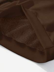 Attitoon 女式宽松半拉链高领复古汽车印花羊毛运动衫，适合秋冬季、Y2K 和街头风格 - 棕色 - 查看 4