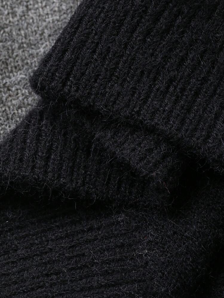 Baby Boy Striped Polo Neck Long Sleeve Casual Sweater, Autumn/Winter