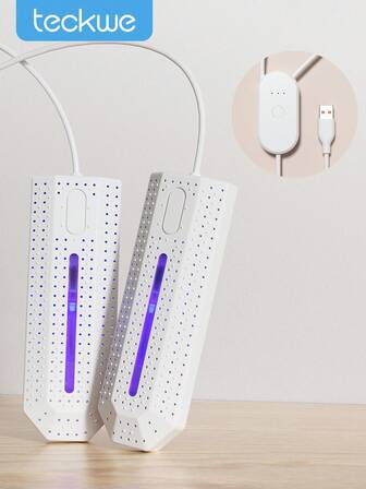 Teckwe Electric Shoe Dryer, Boot Dryer, Portable Footwear Dryer Machine With Hours Timer For Rainy Seasons, Warmer Drying For Shoes, Gloves, Socks, Ski Boots, White