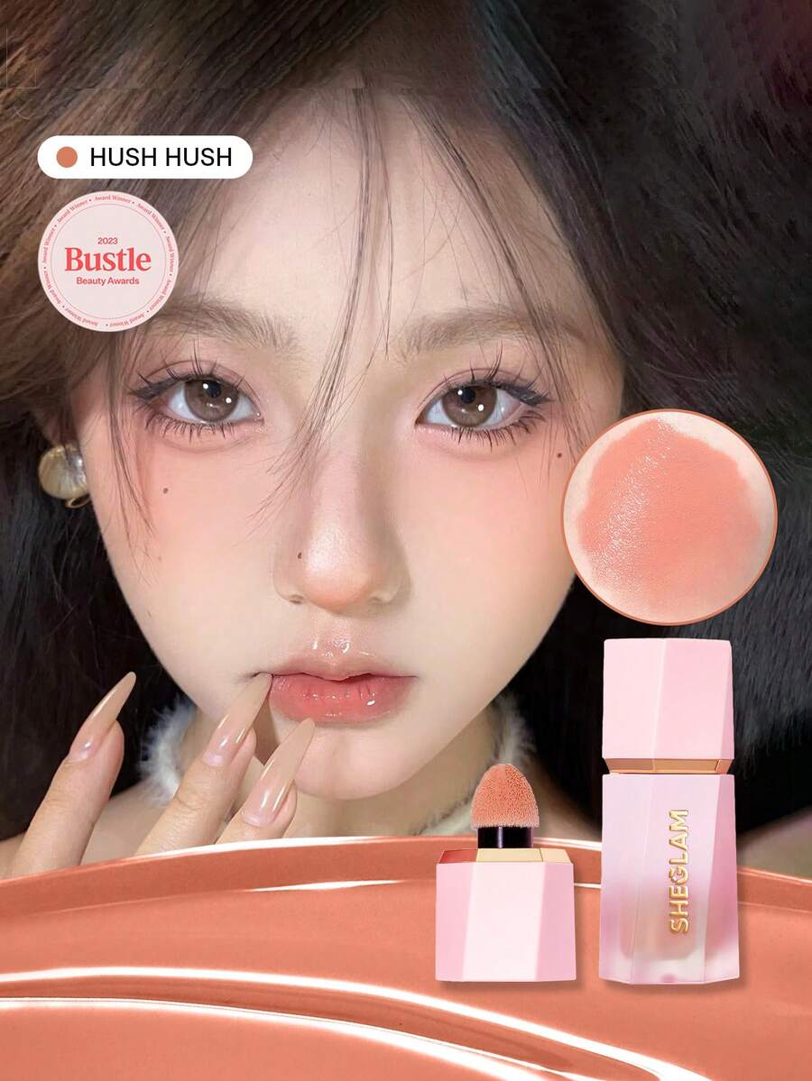 SHEGLAM Color Bloom 液体腮红哑光效果 - Hush Hush 凝胶霜腮红持久不褪色高显色轻盈持久柔滑腮红稀有品牌美容彩妆面部彩妆适合女性女孩秋冬完美适合 Y2K 时尚适合生日圣诞礼物派对准备最佳颜色 - Hush Hush - 查看 1