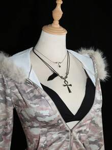 Elamini Moletom feminino casual minimalista com estampa camuflada vintage manga comprida com capuz, outono - Multicolorido - Ver 5