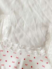 Tween Girl 花卉心形蕾丝边舒适文胸 - 彩色 - 查看 4