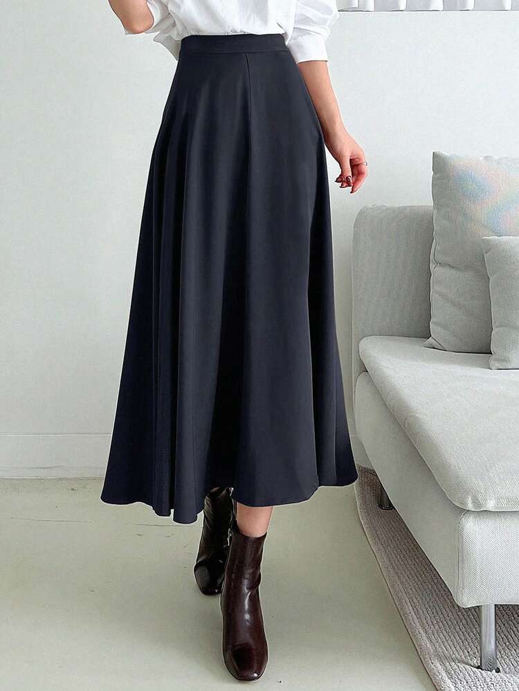 Tall Women's Satin Long Elegant Skirt