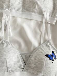 Tween Girls' Casual Comfortable Everyday Wear Bra Cute Bra And Panty Set Cute Bra Set Underwear And Bra Set Girls Bra Set